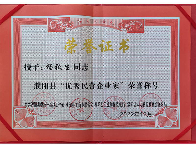 优秀民营企业家